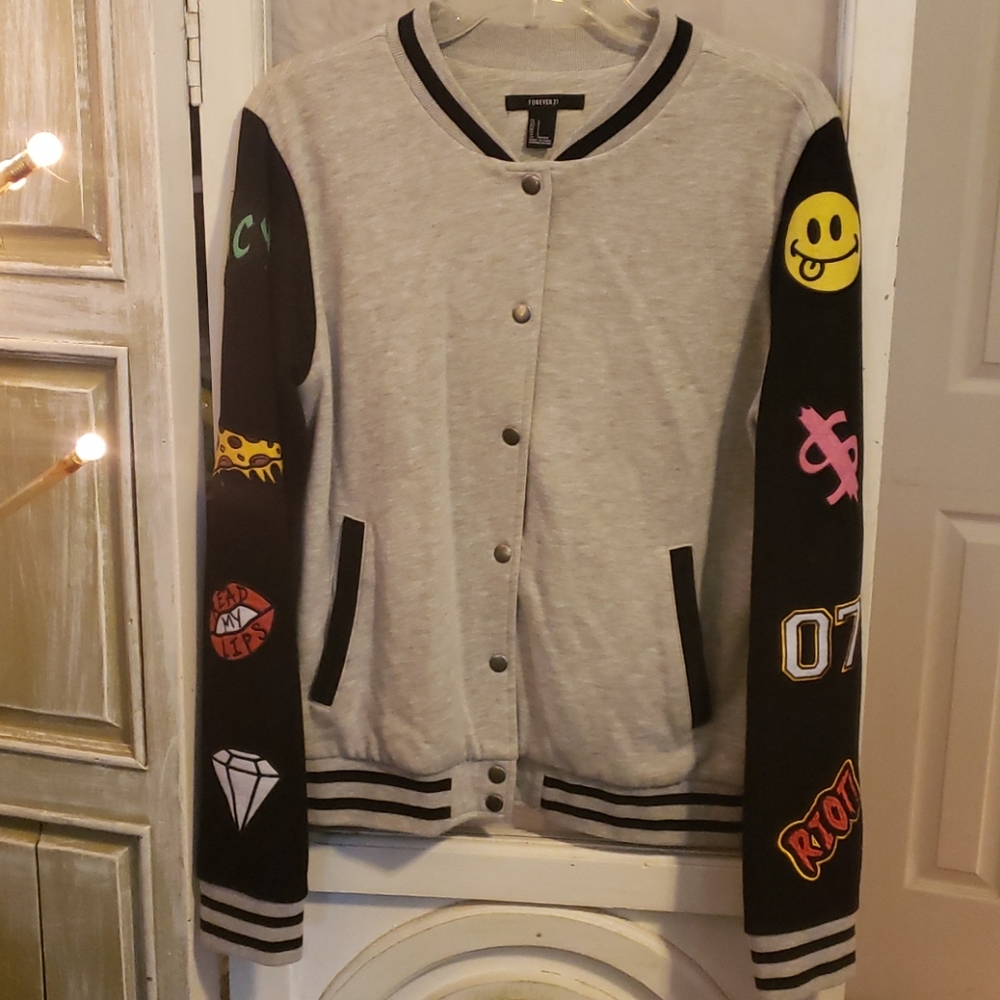 Button Down Jacket W/Cute Patches - image 2